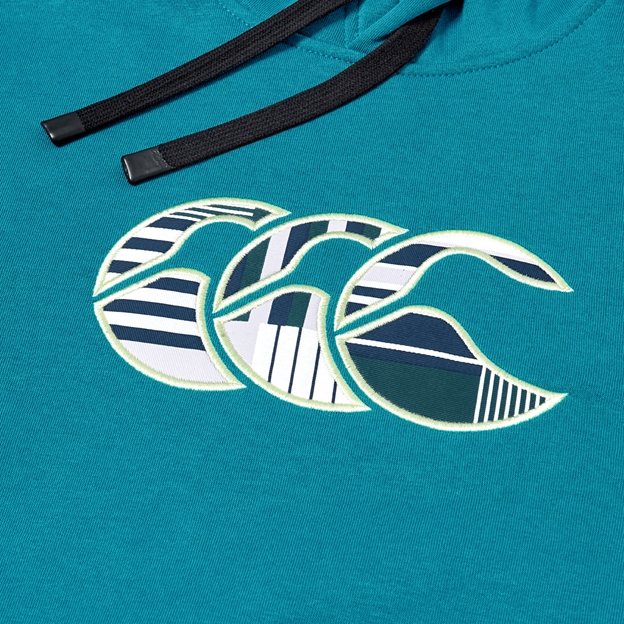 Canterbury Womens Uglies Hoodie Storm Blue - Uglies Logo Embroidery Close-up