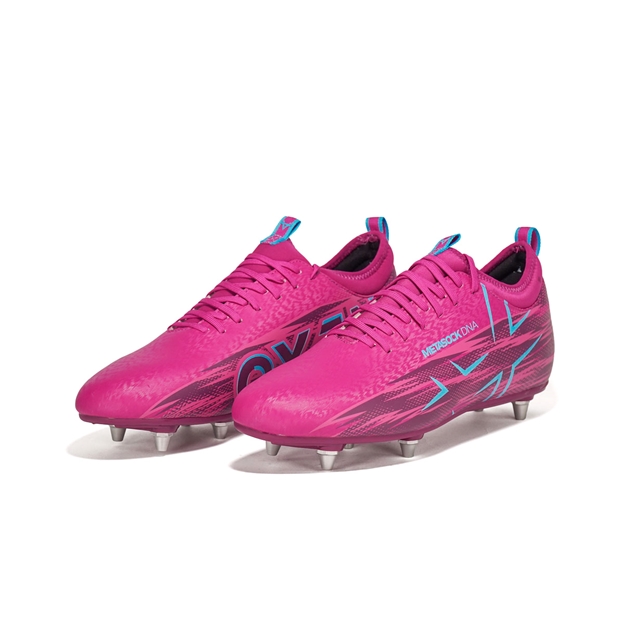 Oxen Adults Meta X 6S Soft Ground Rugby Boots Purple Haze - Pair View