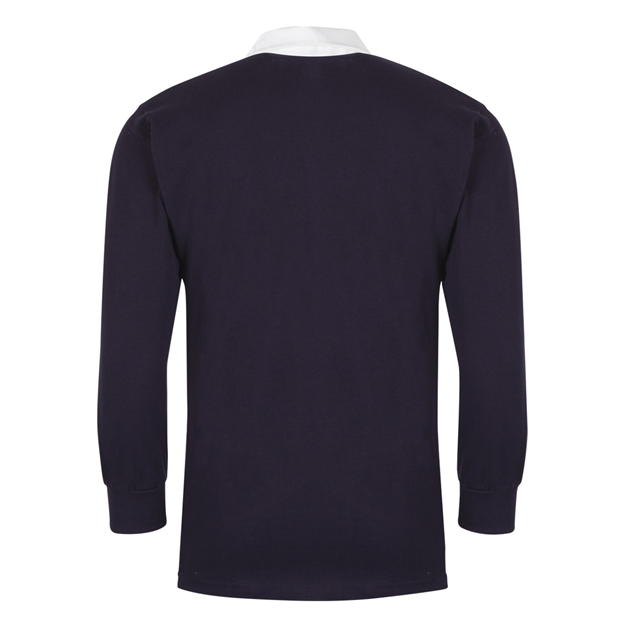 Scotland Adults Classic XV Rugby Shirt Long Sleeve Navy - Back