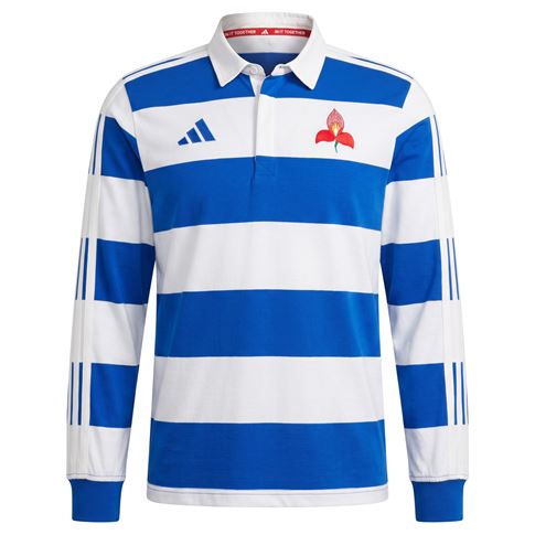 Stormers Adults Heritage Rugby Shirt Long Sleeve 26/27 Royal Blue - Front View