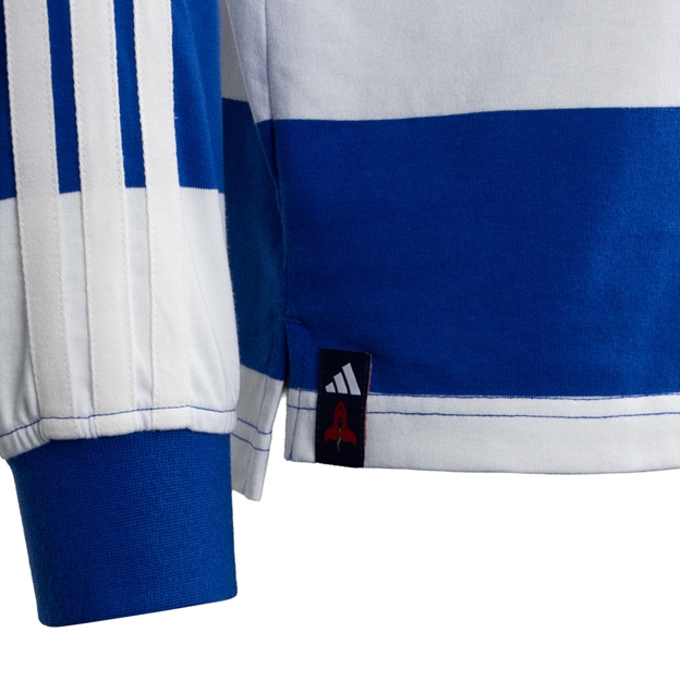 Stormers Adults Heritage Rugby Shirt Long Sleeve 26/27 Royal Blue - Hem Close-up
