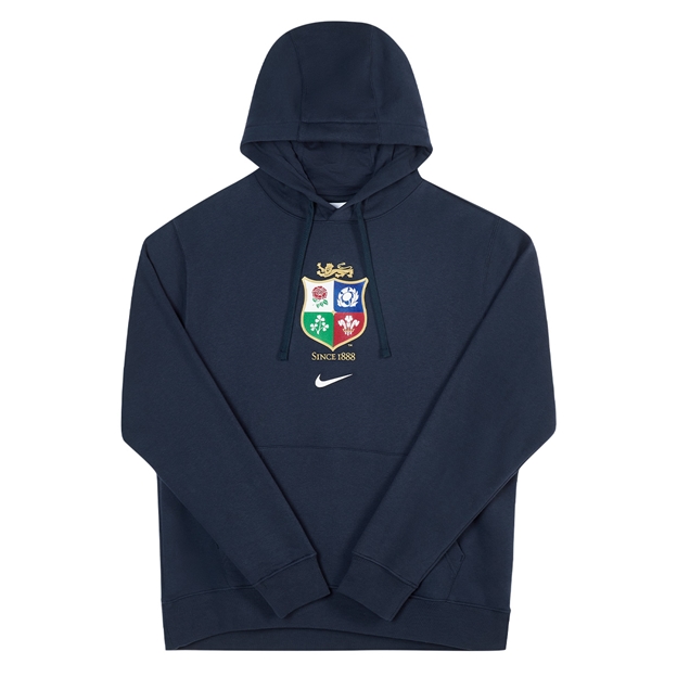 British & Irish Lions Mens Travel Hoodie 2027 Obsidian - Flat