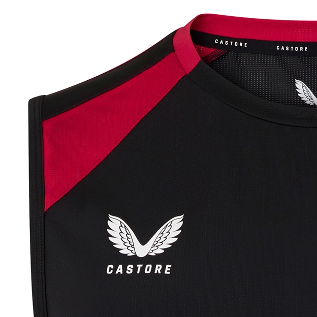 England Mens Performance Vest 26/27 Castore Black - Castore Logo