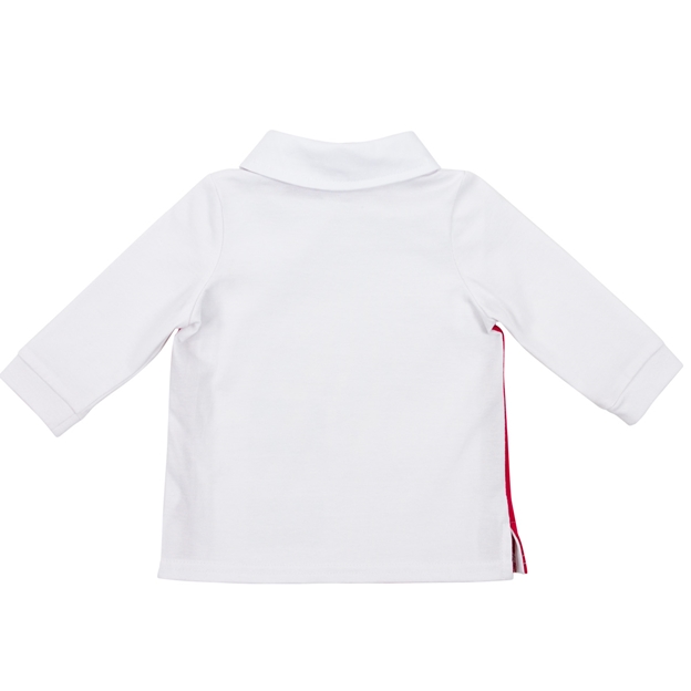 Babies England Classic Rugby Shirt White L/S - Back