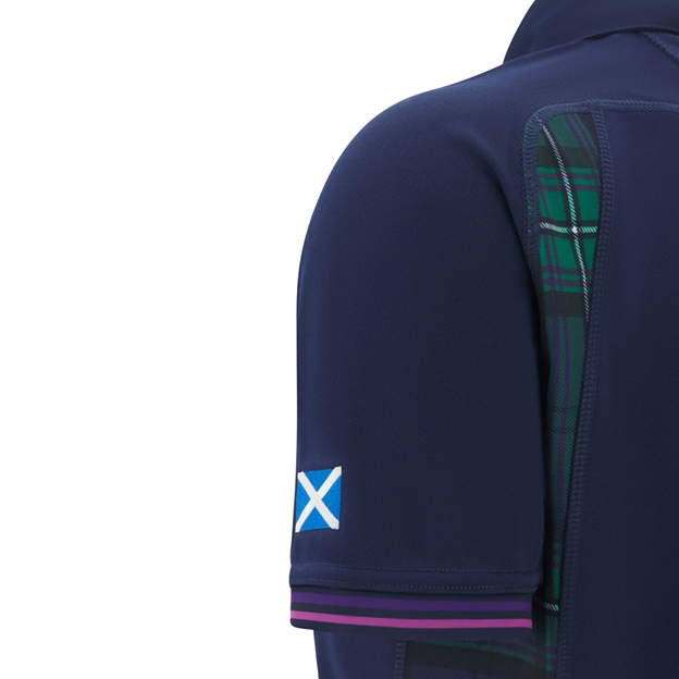 Scotland Womens WRWC 2025 Home Rugby Shirt Navy - Sleeve