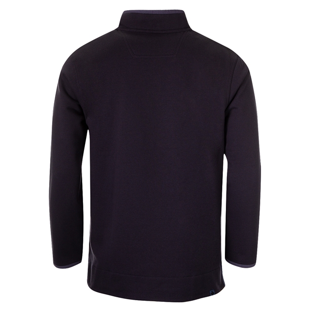 Scotland Mens Classic 1/4 Zip Sweatshirt Navy - Back