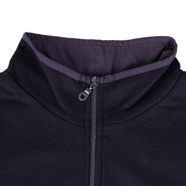 Scotland Mens Classic 1/4 Zip Sweatshirt Navy - Collar
