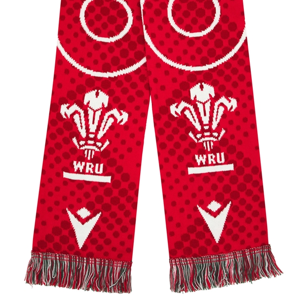 Wales Adults Scarf 26/27 - WRU Logo Close-up