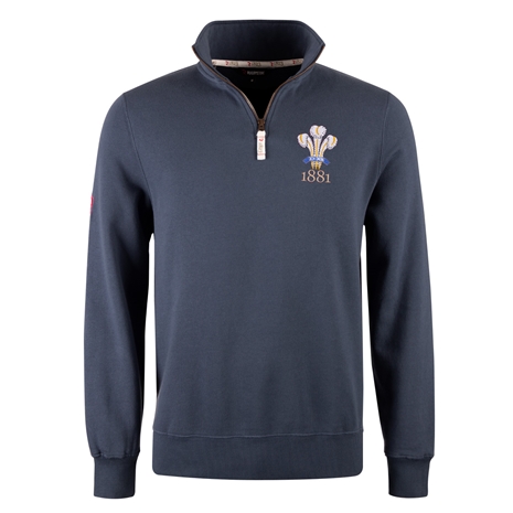 R1823 Wales 1881 Quarter Zip Top - Petrol Blue