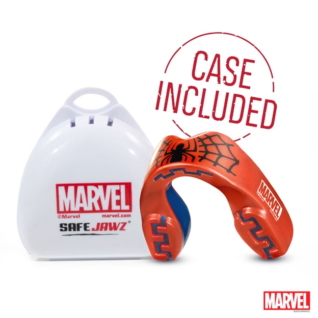 SafeJawz Marvel Spider-Man Mouthguard Refit Feature Image Case Included