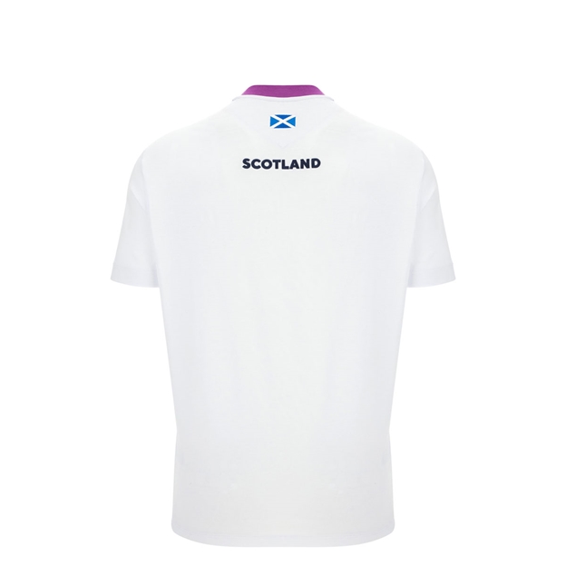 Scotland Junior Athleisure Cotton T-Shirt 25/26 White - Back