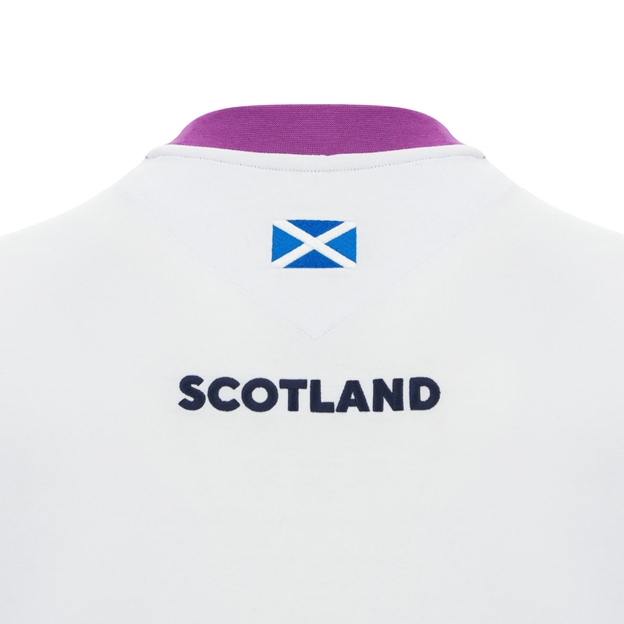 Scotland Junior Athleisure Cotton T-Shirt 25/26 White - Scotland Flag