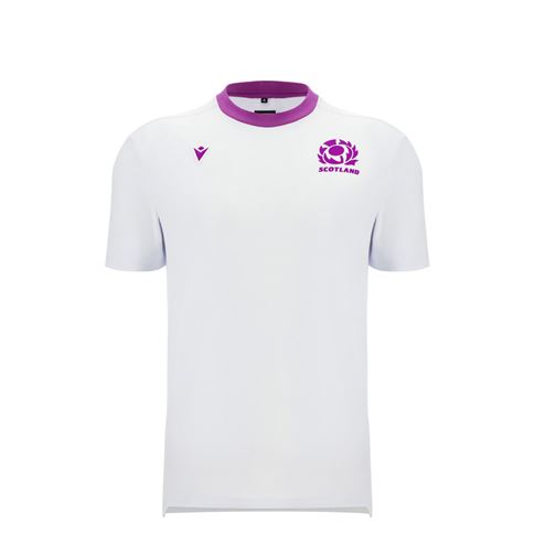 Scotland Junior Athleisure Cotton T-Shirt 25/26 White - Front Scotland Junior Athleisure Cotton T-Shirt 25/26 White - Front