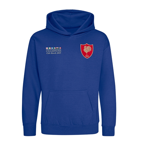 France Kids Champions 2025 Classic Hoodie Royal - Front