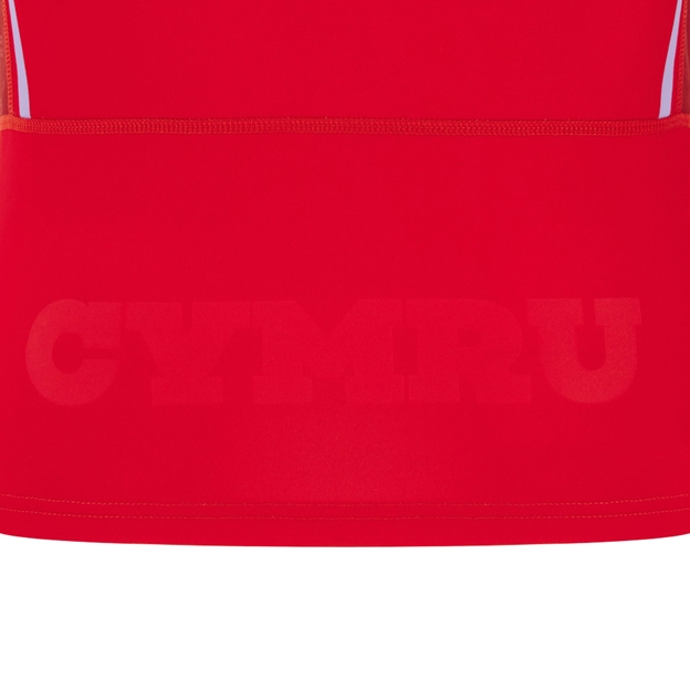 Wales Mens WRWC 2025 Home Rugby Shirt Red - Back Detail