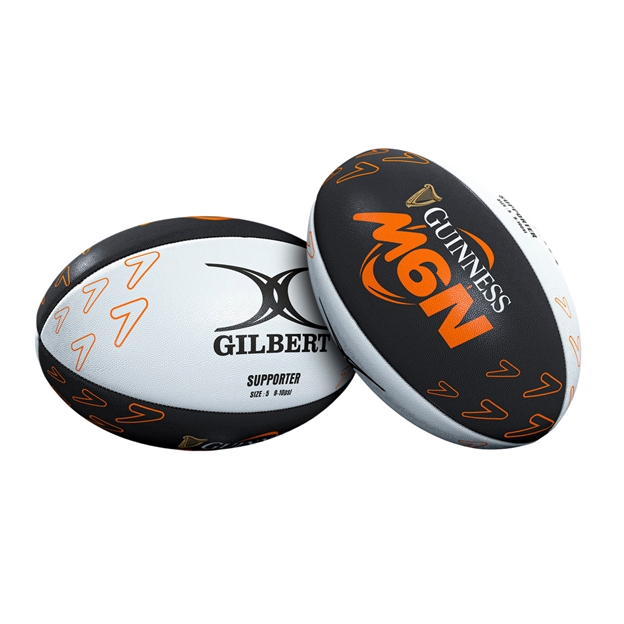 Gilbert Guinness 6 Nations Supporters Rugby Ball - Pair View