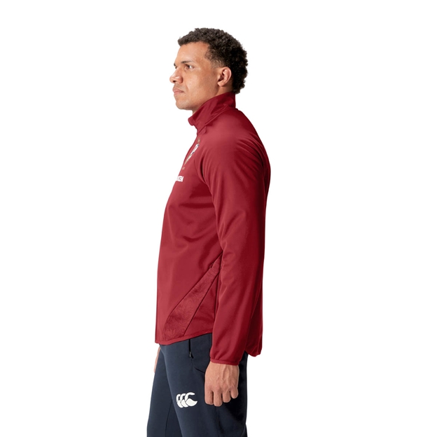 British and Irish Lions Mens Anthem Jacket Red - Model Walking
