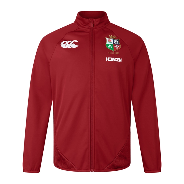 British and Irish Lions Mens Anthem Jacket Red - Front