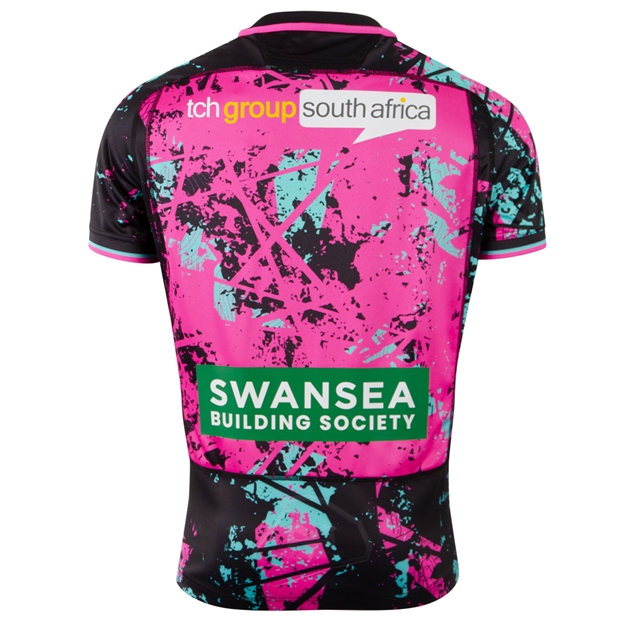Ospreys Mens Euro Rugby Shirt 25/26 - Back Ospreys Mens Euro Rugby Shirt 25/26 - Back