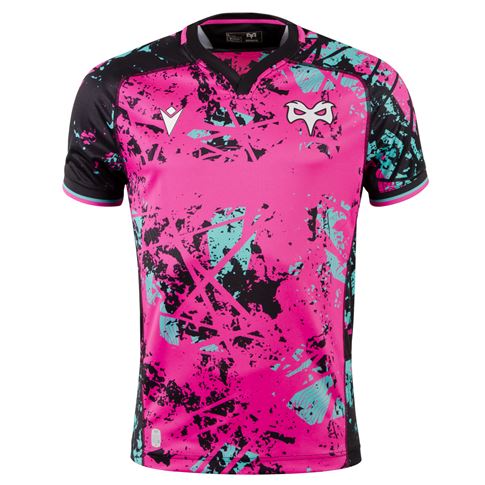 Ospreys Mens Euro Rugby Shirt 25/26 - Front Ospreys Mens Euro Rugby Shirt 25/26 - Front