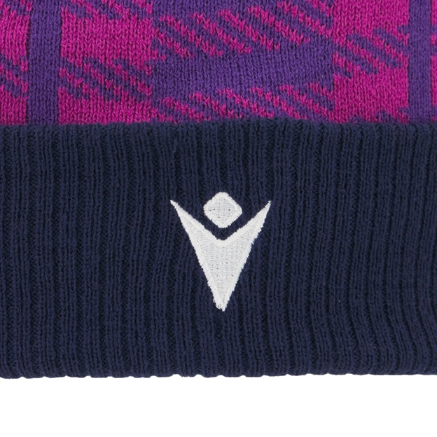 Scotland Adults Pom Pom Beanie 25/26 Navy - Macron Logo