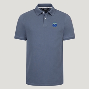 Samoa 1924 Heritage Pure Cotton Polo Petrol Blue - Front View