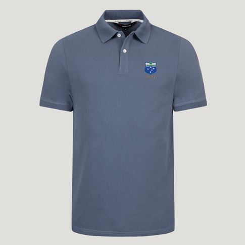 Samoa 1924 Heritage Pure Cotton Polo Petrol Blue - Front View