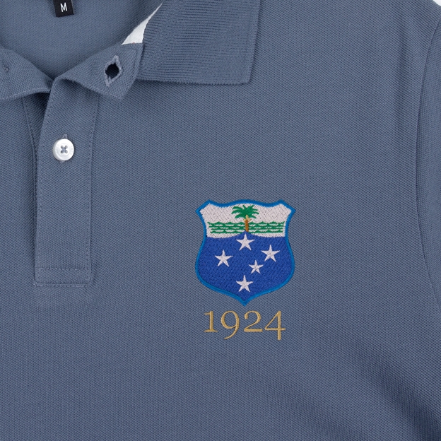 Samoa 1924 Heritage Pure Cotton Polo - Petrol Blue