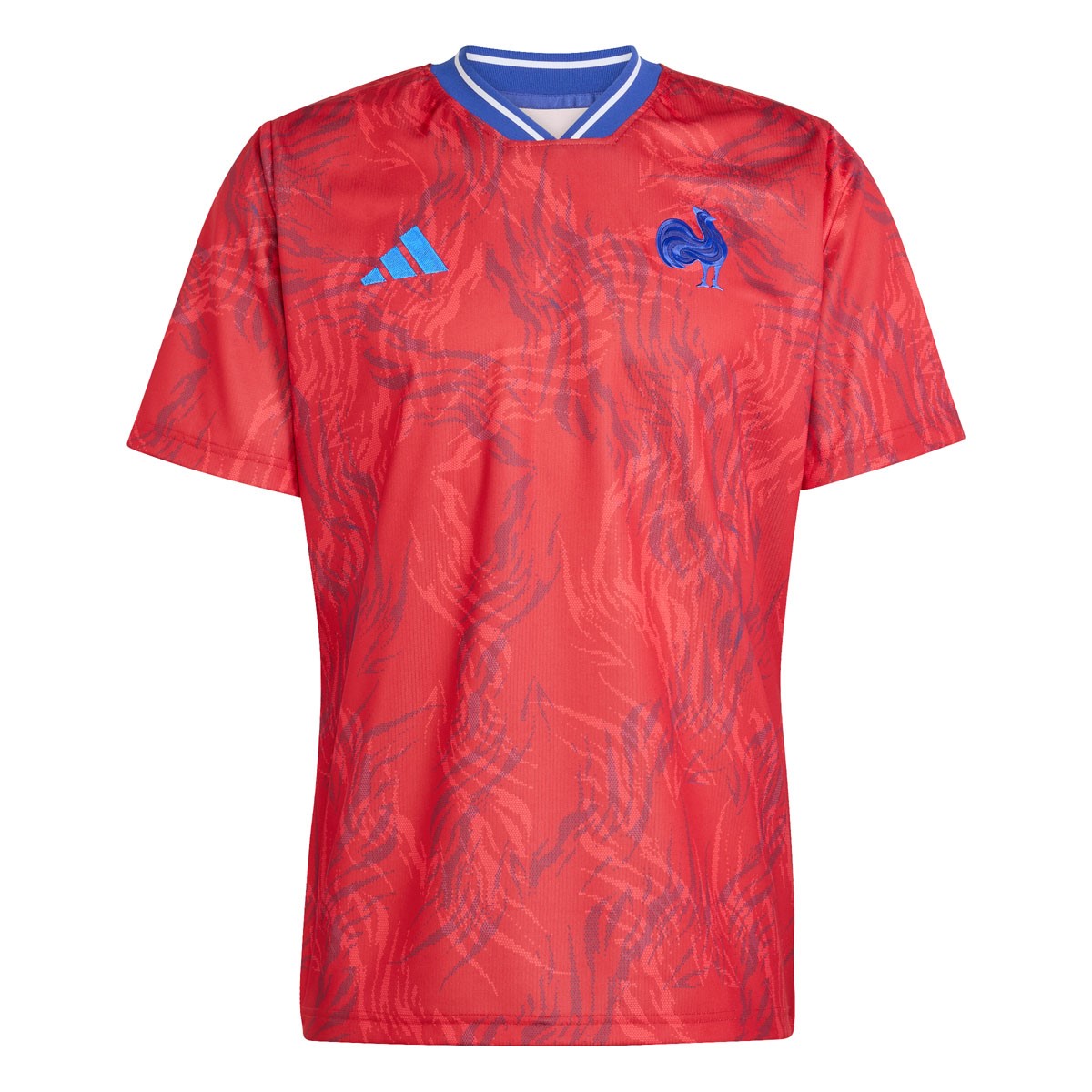 France Mens Pre Match Rugby Shirt - Collegiate Red | Rugbystore