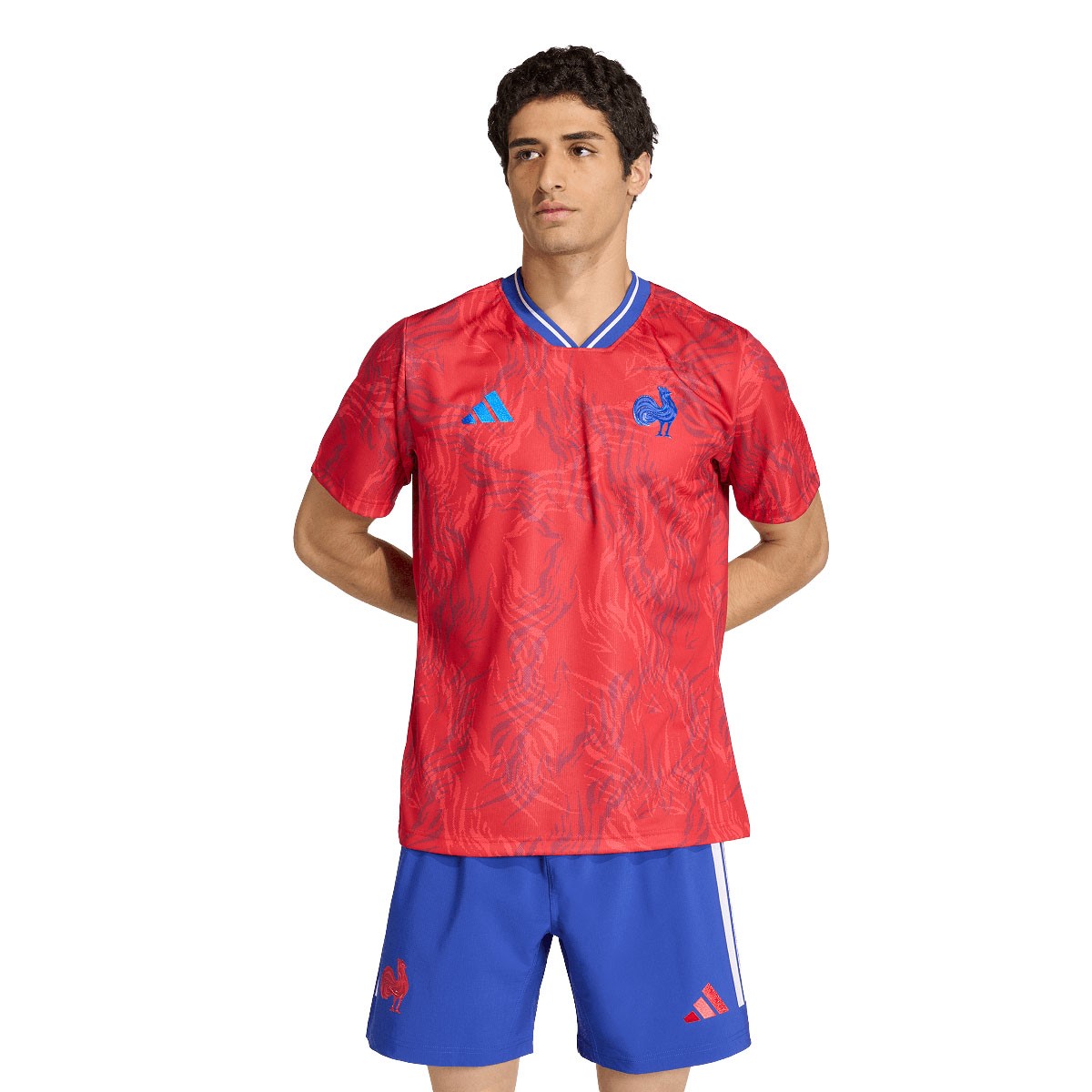 France Mens Pre Match Rugby Shirt - Collegiate Red | Rugbystore
