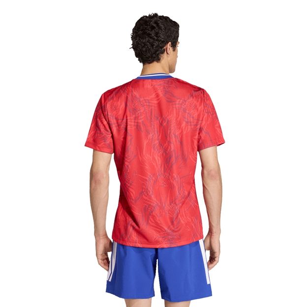 France Mens Pre Match Rugby Shirt Collegiate Red 25/26 - Model Back