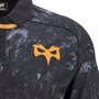 Ospreys Mens Home Rugby Shirt 25/26 Black - Badge Close-up 