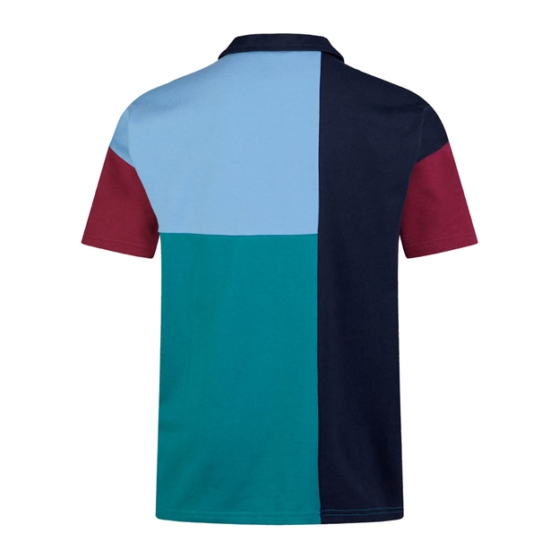 Canterbury Kids Harlequin Shorts Sleeve Rugby Shirt Multi Colour - Back