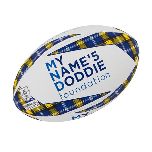Gilbert My Name'5 Doddie Rugby Ball Size 5 - Front Gilbert My Name'5 Doddie Rugby Ball Size 5 - Front