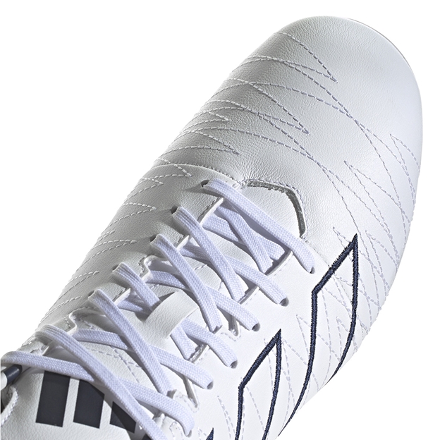 Adidas Kakari Elite Soft Ground Rugby Boots White - top view