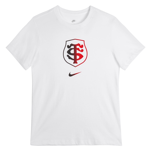 Stade Toulousain Kids T-Shirt 26/27 White - Flatlay View