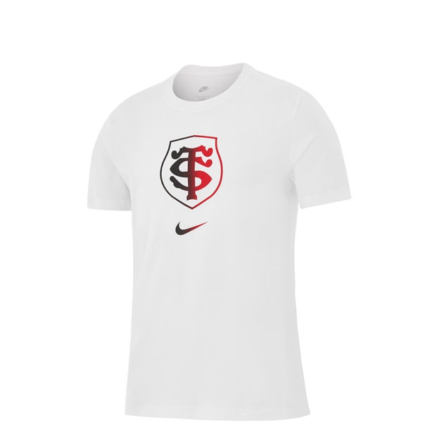 Stade Toulousain Kids T-Shirt 26/27 White - Front View
