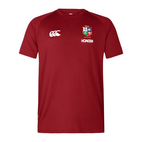 British and Irish Lions Mens Everest T-Shirt Red - Front British and Irish Lions Mens Everest T-Shirt Red - Front