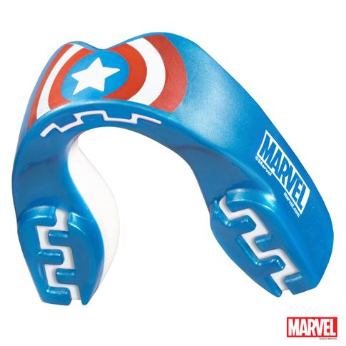 SafeJawz Marvel Captain America Mouthguard - Front SafeJawz Marvel Captain America Mouthguard - Front