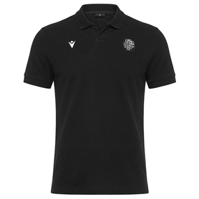 Barbarians Mens Athleisure Cotton Polo 26/27 Black - Front View