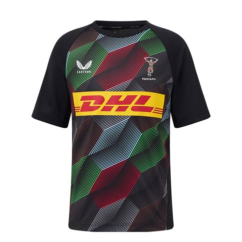 Harlequins Kids Pre Match Training T-shirt 25/26 - Front Harlequins Kids Pre Match Training T-shirt 25/26 - Front