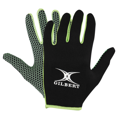 Gilbert Atomic Gloves Black/Green Kids - Front