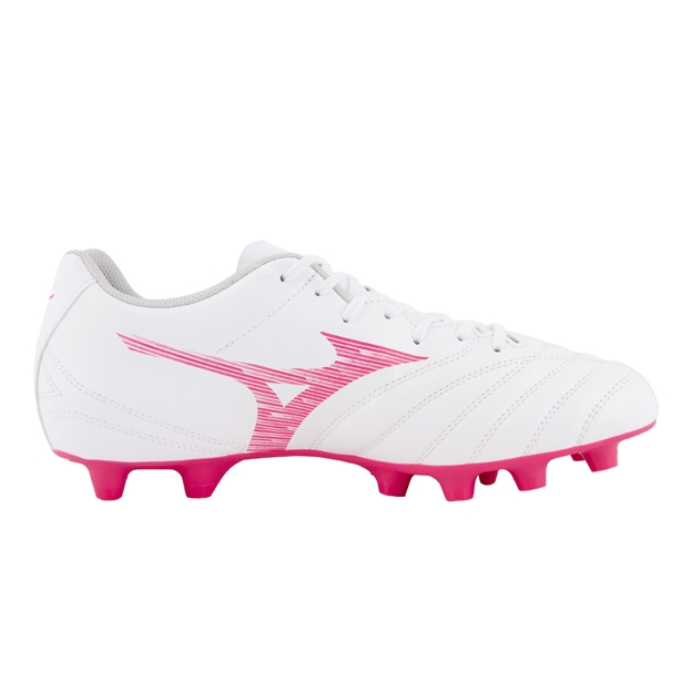 Mizuno Adults Monarcida Neo III Select FG Rugby Boots White/Pink - Instep