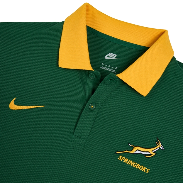 South Africa Springboks Mens Polo 25/26 Front - Close-up