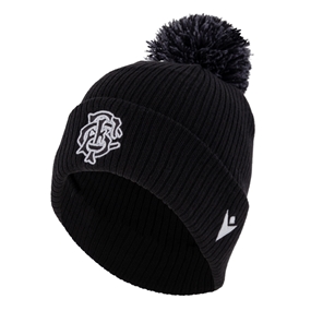 Barbarians Adults Pom Pom Beanie 26/27 Black - Front View