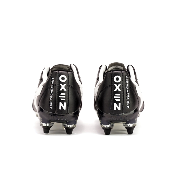 Oxen Kids Raptor Elite Mix Stud Rugby Boots Black - Heel