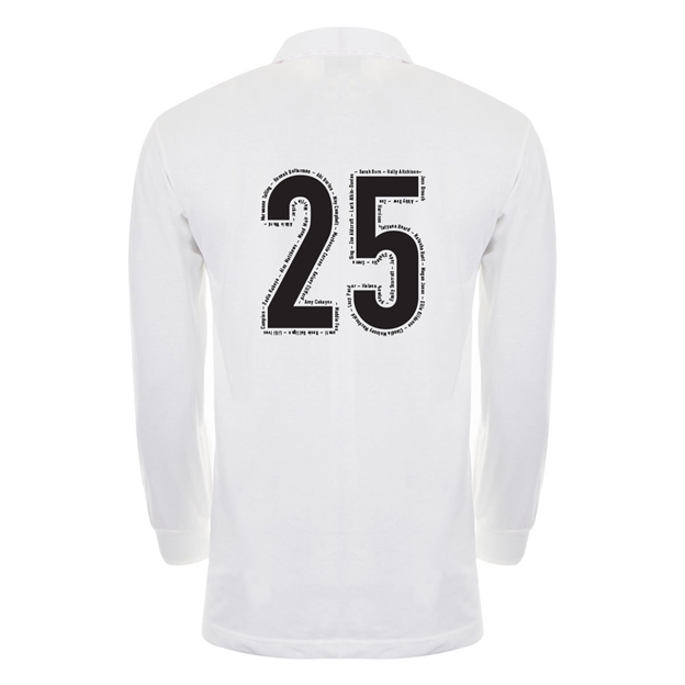 Womens World Cup Champions England Adults Classic Rugby Shirt White - Back