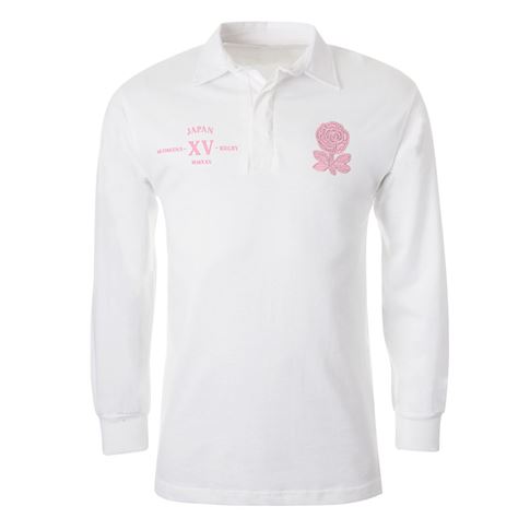 Womens World Cup England Adults Classic Rugby Shirt White - Front View