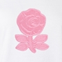 Womens World Cup England Adults Classic Rugby Shirt White - Embroidered Rose in pink thread 
