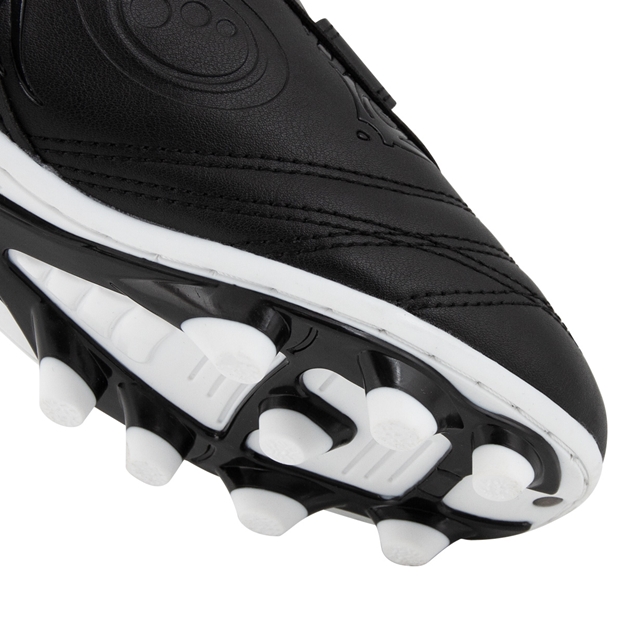 Optimum Kids Razor Velcro Moulded Stud Rugby Boots - Black Silver - Forefoot